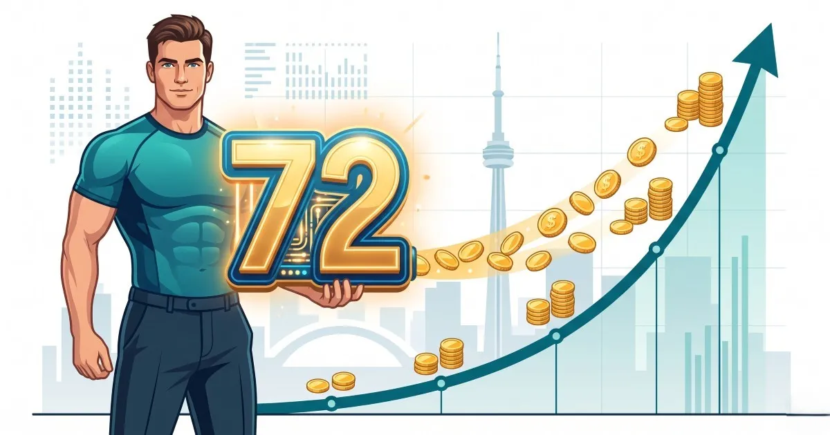 Calculadora da Regra do 72 com aportes mensais mostrando como aportes recorrentes mudam o tempo de duplicação