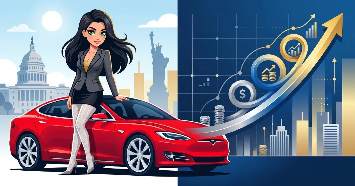 Linha de partida da Tesla em 2012 e crescimento das ações mostrando risco e recompensa de investir US$ 1.000